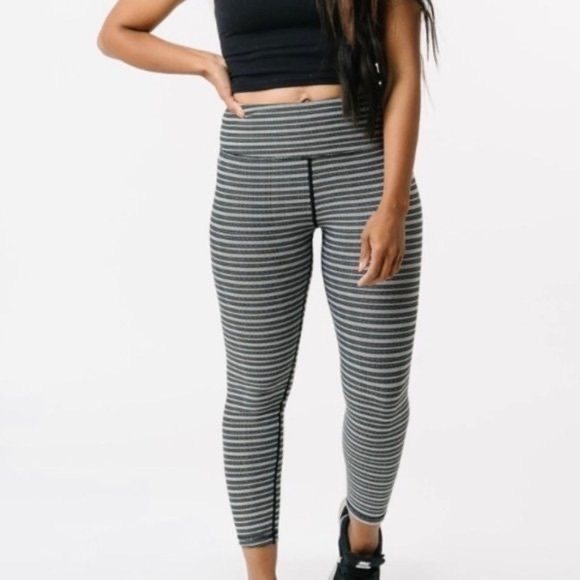 ZYIA Pants & Jumpsuits Zyia Aztec Adrenaline Black White Striped